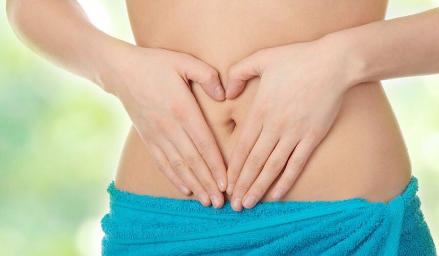 Helminthiasis ile karın ağrısı